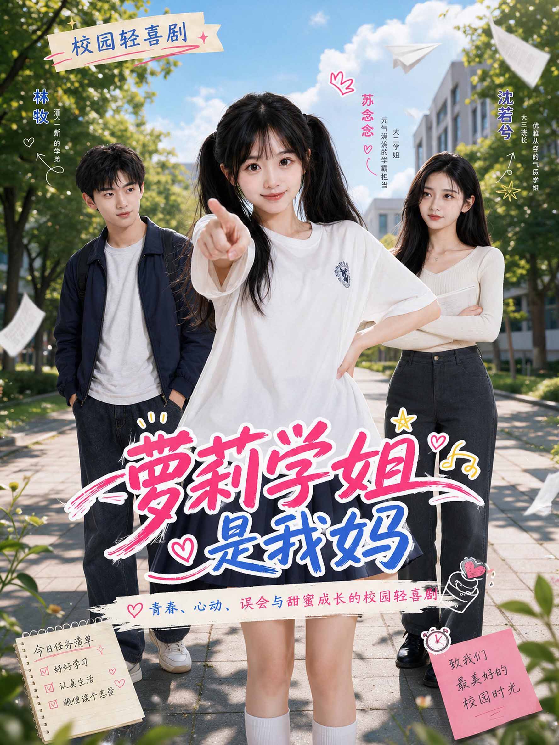 萝莉学姐是我妈？短剧封面