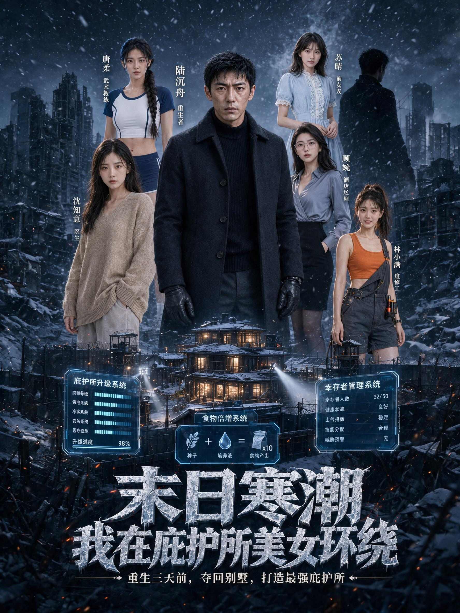 末日寒潮我在庇护所美女环绕短剧封面